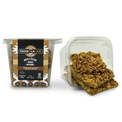 Granolachik Artisanal Granola Bark, Vegan, No Refined Sugars Maple Syrup Sweetened (Maple Pecan, 10.00 Ounce (Pack of 1))