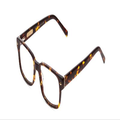 Calabria Ernest 4910 Rectangular Reading Glasses +0.00 Gloss Amber Brown Tortoise Havana/Gold Accents Men Women