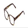 Calabria Ernest 4910 Rectangular Reading Glasses +0.00 Gloss Amber Brown Tortoise Havana/Gold Accents Men Women view 1