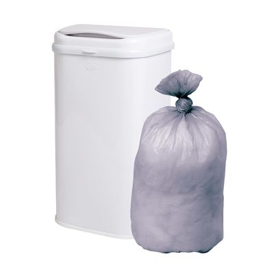 Ubbi Adult Diaper Pail Plastic Bags, 13-Gallon Capacity, Unscented, Durable, Perforated Edges, 75 Count