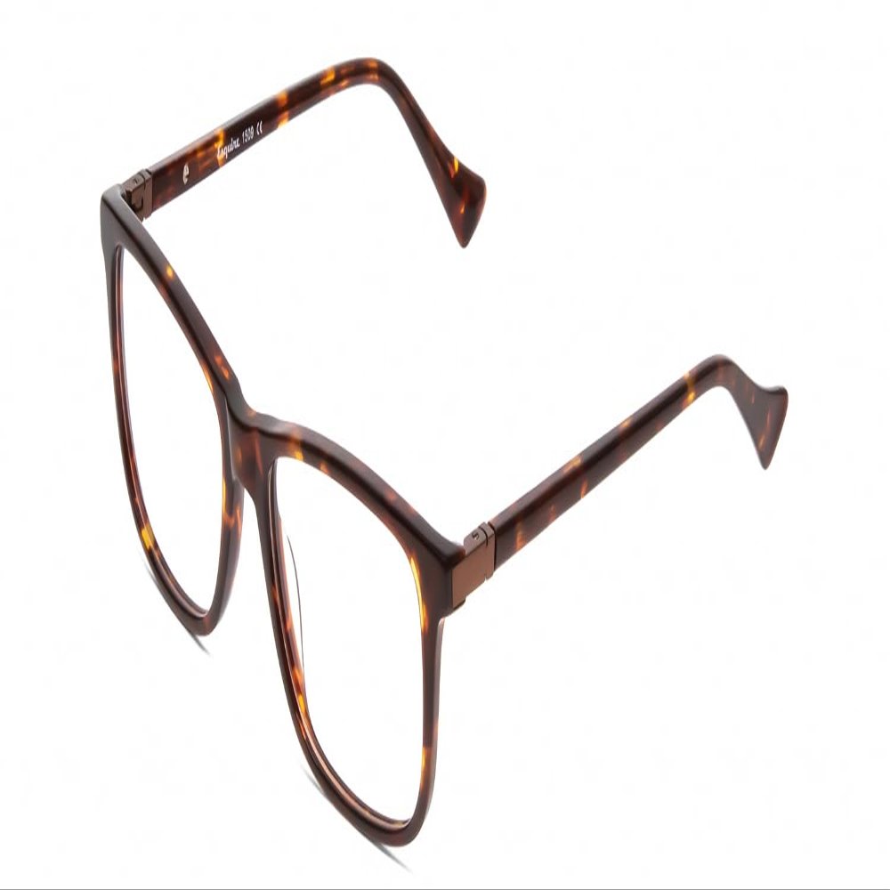 Calabria Esq 1509 Rectangular Blue Light Blocking Reading Glasses +1.75 Tortoise Havana Brown Gold Men