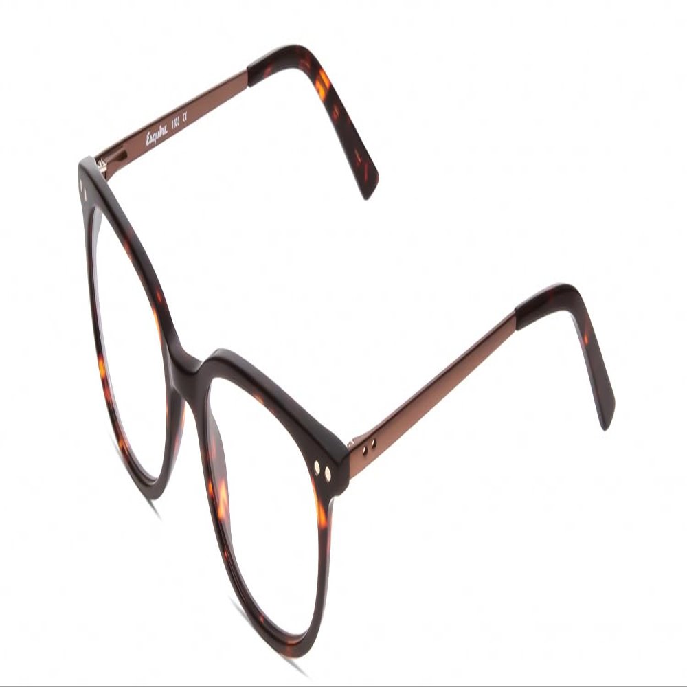 Calabria Esq 1503 Oval Blue Light Blocking Reading Glasses +0.75 Tortoise Havana Brown Gold Men Women