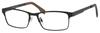 Calabria Esq 1526 Rectangular Blue Light Blocking Reading Glasses +1.50 Satin Black Men Women view 1