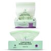 100% Certified Compostable Quart & Gallon Bags (30+50 Counts), Resealable BioBased Bags, Leak Proof And Freezer Safe, Extra Strength Storage Bags, Also Available in Snack & Sandwich Size view 1