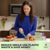 100% Certified Compostable Quart & Gallon Bags (30+50 Counts), Resealable BioBased Bags, Leak Proof And Freezer Safe, Extra Strength Storage Bags, Also Available in Snack & Sandwich Size view 2