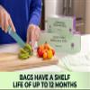 100% Certified Compostable Quart & Gallon Bags (30+50 Counts), Resealable BioBased Bags, Leak Proof And Freezer Safe, Extra Strength Storage Bags, Also Available in Snack & Sandwich Size view 3