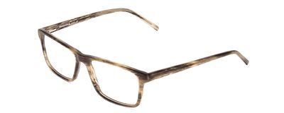 Calabria Esq 1527 Rectangular Blue Light Blocking Reading Glasses +0.00 Brown Green Marble Men