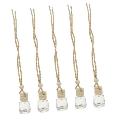 Mikinona Reusable Car Diffuser Bottles 5pcs Hanging Decorative Small Aroma Bottles