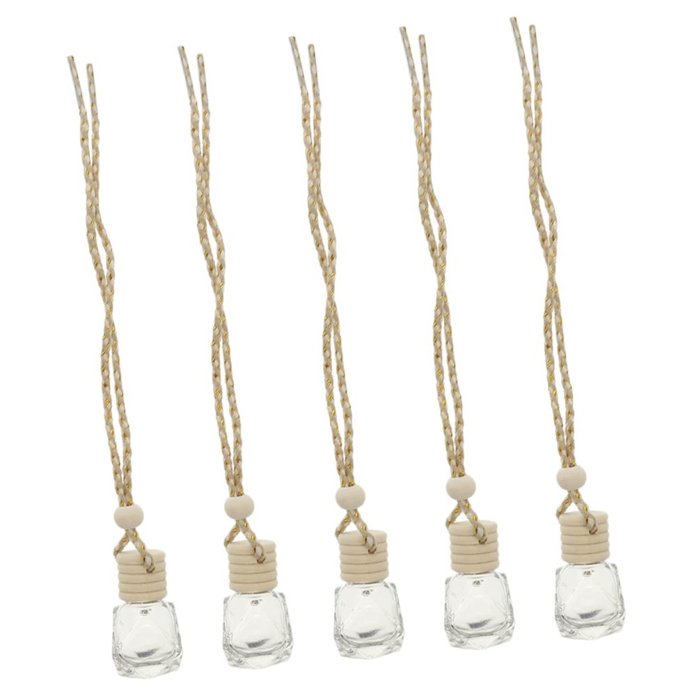 Mikinona Reusable Car Diffuser Bottles 5pcs Hanging Decorative Small Aroma Bottles