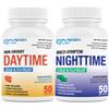 Puregen Labs Daytime and Nighttime Combo Pack, Cold and Flu Relief Medicine | Powerful Multi-Symptom Daytime and Nighttime Relief for Headache, Fever, Sore Throat, Cough, Congestion and Aches view 1