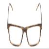 Calabria Esq 1527 Rectangular Reading Glasses +6.00 Brown Green Marble Men view 2