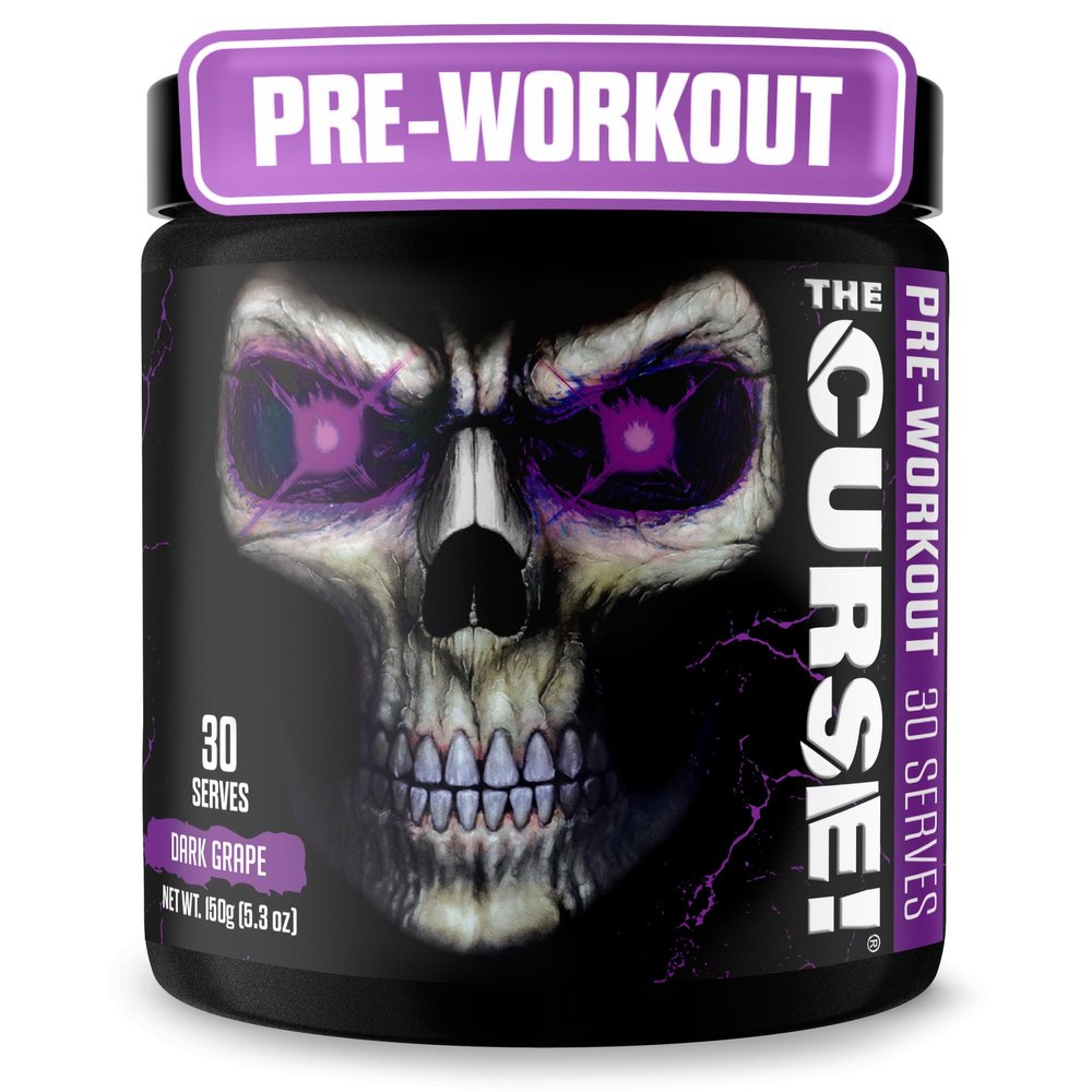 JNX SPORTS The Curse! Pre Workout Powder for Men & Women 30 Servings, Dark Grape Flavor Caffeine, L Citrulline, Beta Alanine & Creatine for Explosive Energy, Strength, Pump & Focus