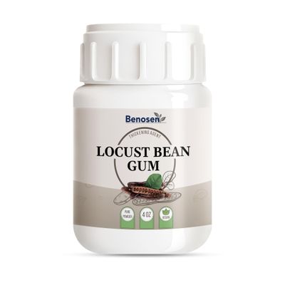 Locust Bean Gum Powder 4 oz Carob Bean Gum by Benosen Natural Food-Grade Thickener & Stabilizer for Ice Cream Gelato Sorbet Sauces Dairy & Gluten-Free Baking Vegan Pure Powder