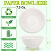 Yesland 250 Pack 8 oz Natural Biodegradable Sugarcane Bowls, White Small Disposable Paper Bowl Compostable Bagasse Soup Bowls, Microwave Chili Bowl for Salad, Dessert, Snack, Hot Soup view 2