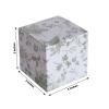 Efavormart 25 Pack White Sage Green Floral Print Paper Cube Gift Boxes with Lids, Cardstock Party Shower Candy Favor Boxes 3"x3"x3" view 3