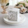 Efavormart 25 Pack White Sage Green Floral Print Paper Cube Gift Boxes with Lids, Cardstock Party Shower Candy Favor Boxes 3"x3"x3" view 4