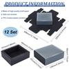 BENECREAT 12 Packs Kraft Paper Gift Boxes, Jewelry Drawer Boxes Black Proposal Boxes with PVC Windows Cover 5x4x1.7 for Party Favor Treats, Bakery, Jewelry, Gift Packaging view 2