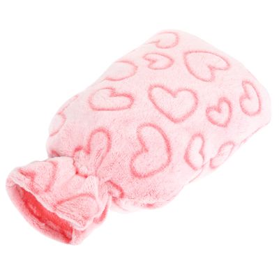 KALLORY Hot Water Bag Cover Wear-Resistant Portable and Removable Insulation for Comfortable Use Decorative Design Heart for Neck Shoulder and