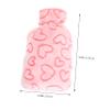 KALLORY Hot Water Bag Cover Wear-Resistant Portable and Removable Insulation for Comfortable Use Decorative Design Heart for Neck Shoulder and view 2