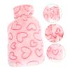 KALLORY Hot Water Bag Cover Wear-Resistant Portable and Removable Insulation for Comfortable Use Decorative Design Heart for Neck Shoulder and view 4