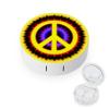 Tie Dye Peace Sign Contact Lens Travel Kit Portable Cute Contact Box with Mirror for Daily Outdoor view 1