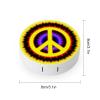 Tie Dye Peace Sign Contact Lens Travel Kit Portable Cute Contact Box with Mirror for Daily Outdoor view 2