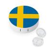 Flag of Sweden Contact Lens Travel Kit Portable Cute Contact Box with Mirror for Daily Outdoor, style view 1