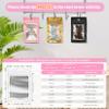 FUNFERY Mylar Resealable Bags Foil Packaging Bags with Clear Window,Zipper Pouch Smell Proof Bag for Food Storage,Cookies,Sample,Small Business,98 Pack(White,2.4x3.9inch) view 2