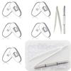 Eyeglass Nose Pads Anti-Slip Upgraded Soft Nose Pad Eyeglass Repair Kit 10pcs 5 Pairs Micro Screwdriver (Push-in Square) view 1