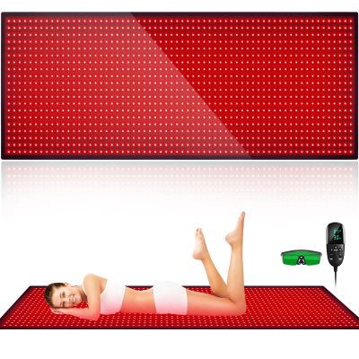 Red Light Therapy Mat Full Body, 71"x31" Red Light Blanket Infrared Light Therapy Heating Pad Super Large 1280 LEDs 660nm&850nm for Whole Body Pain Relief, Body Relax, Energy Recovery, Joint Repair