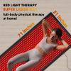 Red Light Therapy Mat Full Body, 71"x31" Red Light Blanket Infrared Light Therapy Heating Pad Super Large 1280 LEDs 660nm&850nm for Whole Body Pain Relief, Body Relax, Energy Recovery, Joint Repair view 3
