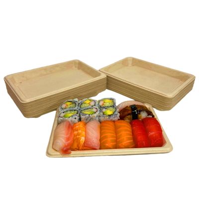 Disposable Sushi Containers No Lids, Premium Clear Plastic Takeout Trays for Sushi, Tapas, BBQ & Appetizers, Leak-Resistant Food Containers for Catering, Meal Prep & Delivery 1.0L - 25 Pack