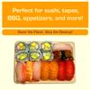 Disposable Sushi Containers No Lids, Premium Clear Plastic Takeout Trays for Sushi, Tapas, BBQ & Appetizers, Leak-Resistant Food Containers for Catering, Meal Prep & Delivery 1.0L - 25 Pack view 2