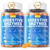 Digestive Enzymes with Probiotic Gummies, Multivitamins, Calcium, Magnesium - All 24 Essential Chewable Multi Enzymes - Papaya, Lipase, Amylase, Bromelain - Breaking Down Carbs, Proteins, Fats, 2Packs view 1