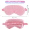 2 Pcs Plush Fluffy Eye Mask Soft Sleeping Blindfold Eye Cover Comfortable Furry Faux Fur Sleeping Mask Satin Nap Night Eyeshade Cover for Women Men Gift (White, Pink) view 2