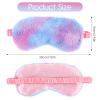 2 Pack Plush Sleeping Eye Mask Soft Plush Eye Mask Fuffy Eye Cover Comfortable Sleep Mask Blindfold Rainbow Faux Fur Eye Shade for Women, Men and Kids Travel Nap Sleeping view 2