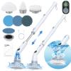 LABIGO Electric Spin Scrubber LA4 Pro, Dual Speed Bathroom Scrubber with Display & 6 Replacement Cleaning Heads, Cordless Power Scrubber with Adjustable & Detachable Handle for Bathroom Floor Tile view 1