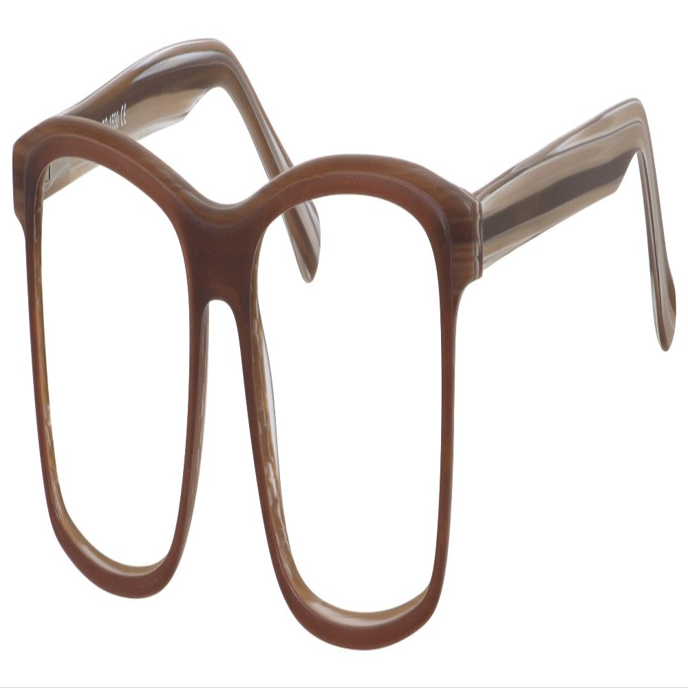 Calabria Esq 1530 Square Reading Glasses +0.75 Brown Marble Men Women