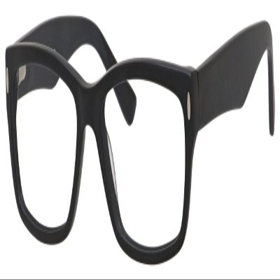Calabria Esq 1537 Rectangular Reading Glasses +1.25 Matte Black Men Women