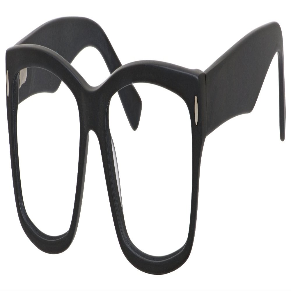 Calabria Esq 1537 Rectangular Reading Glasses +1.25 Matte Black Men Women