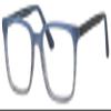 Calabria Esq 1529 Square Blue Light Blocking Reading Glasses +2.75 Blue Fade Men Women view 1