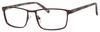 Calabria Esq 1534 Rectangular Blue Light Blocking Reading Glasses +1.00 Satin Brown Men Women view 1
