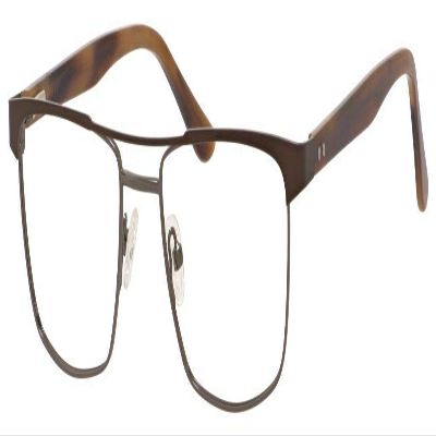 Calabria Esq 1565 Pilot Stainless Steel Reading Glasses +3.50 Brown Mens Designer Trendy Metal Readers Durable Chic Eyeglass