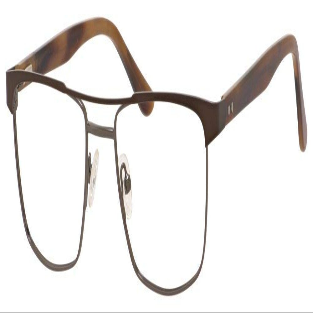 Calabria Esq 1565 Pilot Stainless Steel Reading Glasses +3.50 Brown Mens Designer Trendy Metal Readers Durable Chic Eyeglass