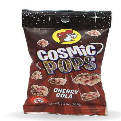 Buc-ees Cosmic Pops Popping Candy Fun Candy for Kids That Pops in Your Mouth! Fruity Party Favors, Birthday Treats & Goodie Bag Candy | Pocket-Sized 1.5 oz Pouch (Cherry Cola)