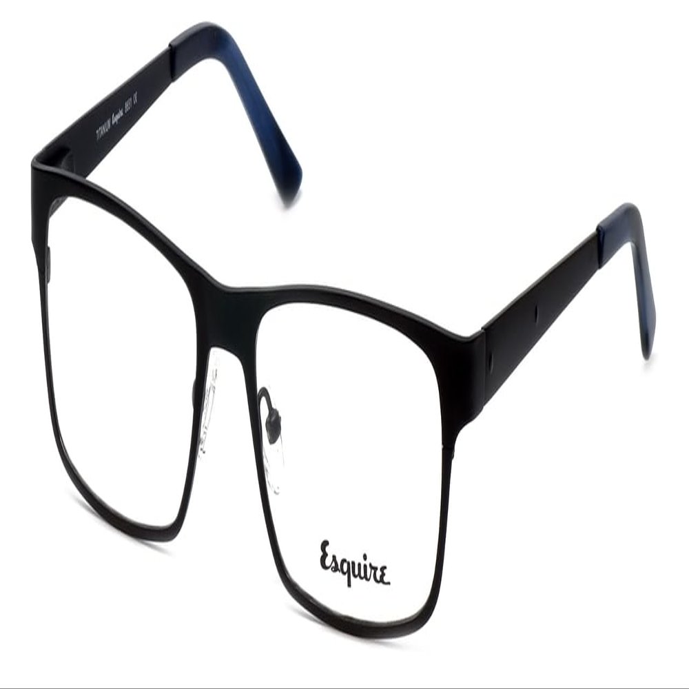 Calabria Esq 8651 Rectangular Blue Light Blocking Reading Glasses +2.25 Black Men