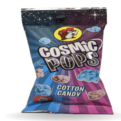 Buc-ees Cosmic Pops Popping Candy Fun Candy for Kids That Pops in Your Mouth! Fruity Party Favors, Birthday Treats & Goodie Bag Candy | Pocket-Sized 1.5 oz Pouch (Cotton Candy)