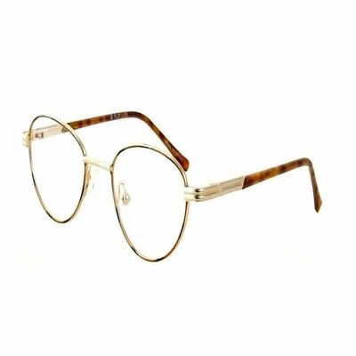 Calabria Flex Collection KIDS 57 Oval Blue Light Blocking Reading Glasses +2.00 Gold Amber Brown Girls 44mm