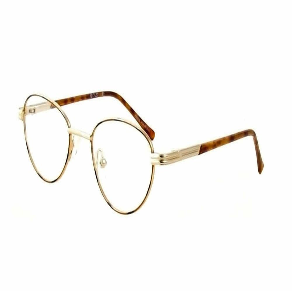 Calabria Flex Collection KIDS 57 Oval Blue Light Blocking Reading Glasses +2.00 Gold Amber Brown Girls 44mm