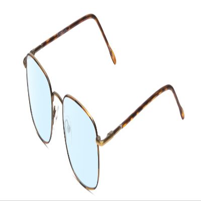 Calabria Flex Collection 60 Round Blue Light Filter Reading Glasses +4.00 Antique Gold/Demi Tortoise Havana Amber Women